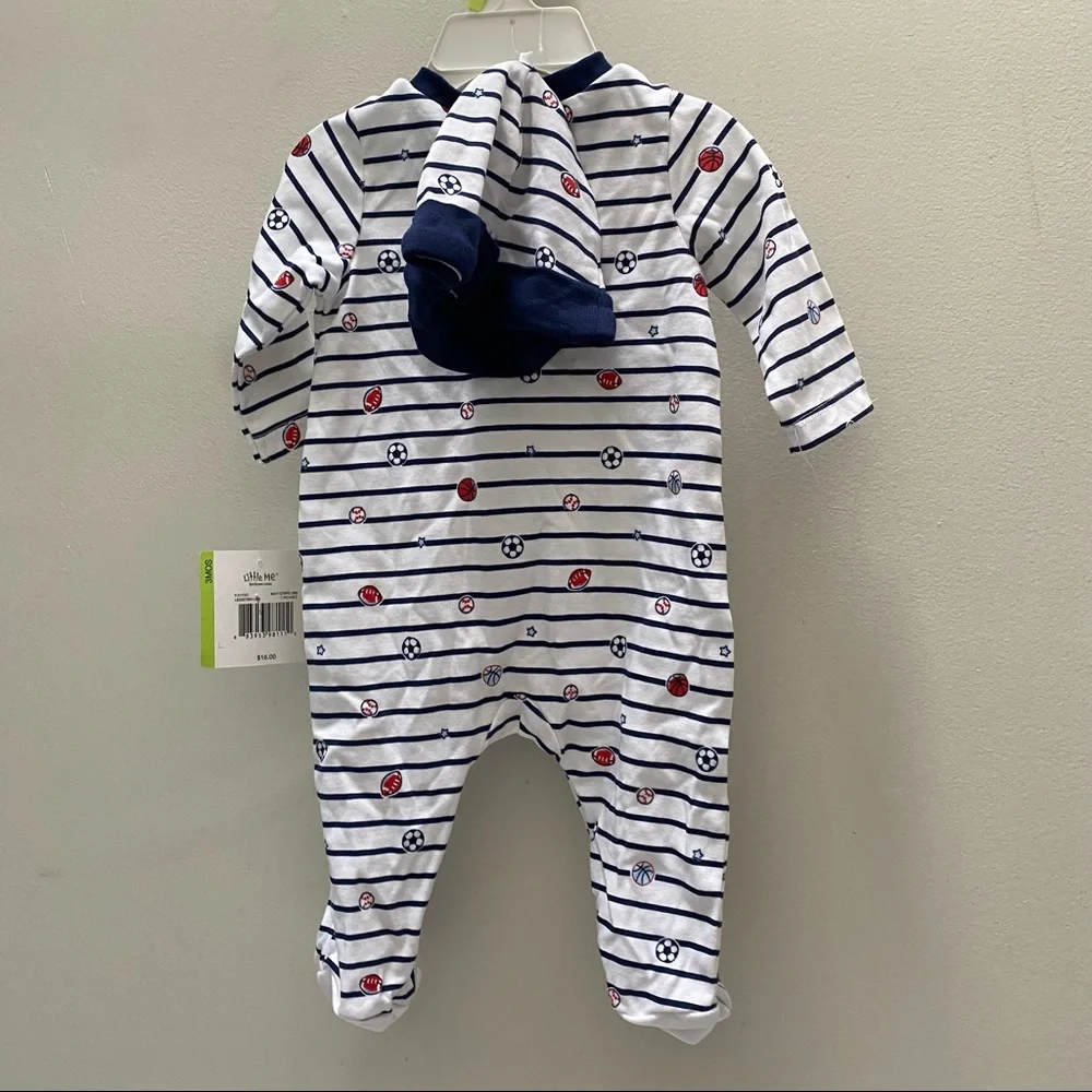 Sports Star Footed One-Piece and Hat by Little Me